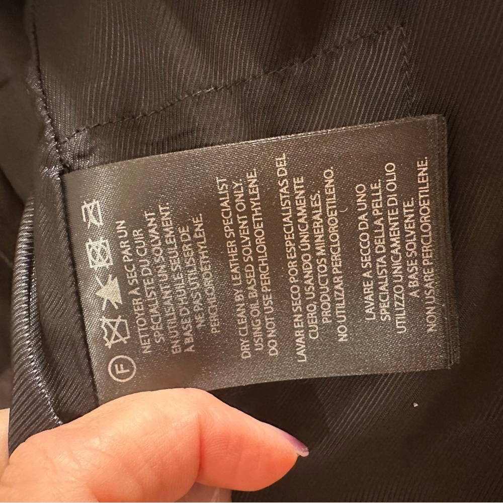 Mackage Women's Shia Black Winter Wool Coat with leather accents VERY NEW - Picture 9 of 14